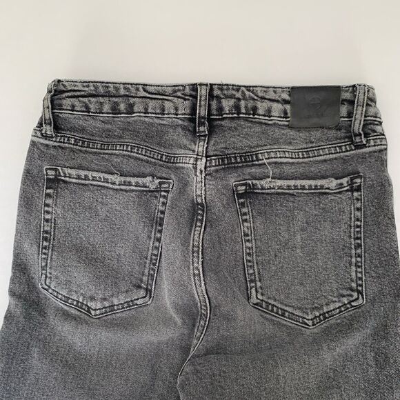 Anine Bing Lara Jean 29 Charcoal Black Ankle Kick Flare High Rise Button Luxury - Picture 6 of 14